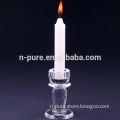 Transparent small crystal candle holder